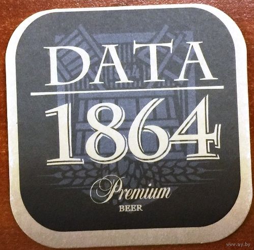 Подставка под пиво (бирдекель) "DATA 1864" No 2 a