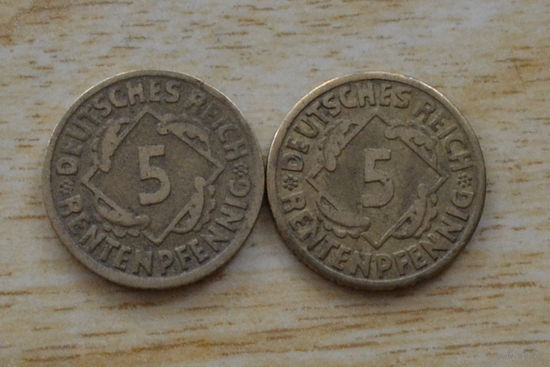 Германия 5 пфеннигов1924 G - Карлруэ