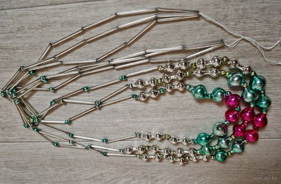 Бусы СССР стеклярус