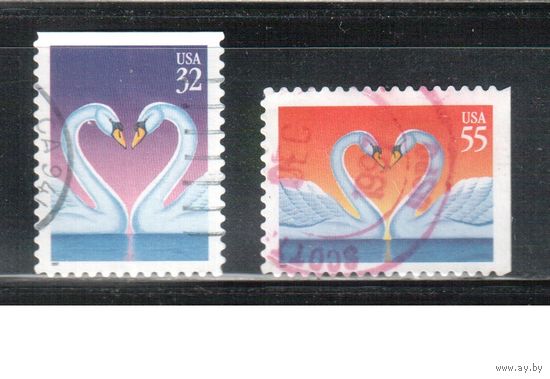 США-1997 (Мих.2803-2804 ВD) , гаш., Поздравительные марки(полная серия),