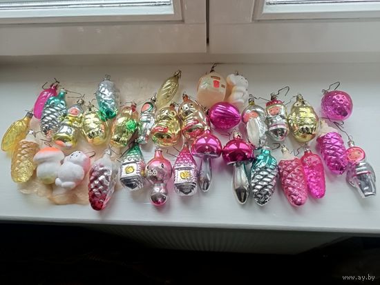 Ёлочные игрушки, грилянды СССР.