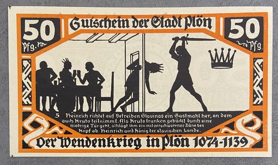 Нотгельд 50 пфеннигов 1921 год. Плен. Веймарская республика