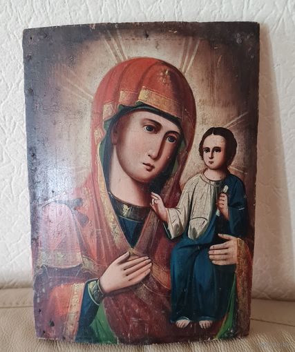 Шикарная, яркая икона Божья матерь, Богоматерь Смоленская, одигитрия