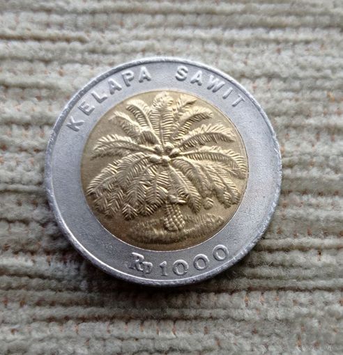Werty71 Индонезия 1000 рупий 2000 Пальмы биметалл
