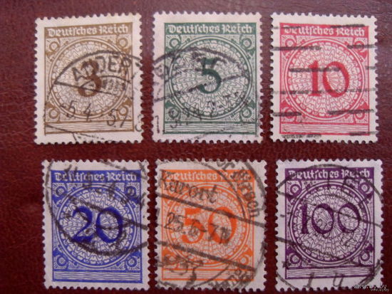 DR Рейх. 1923 Mi 338-343 полная серия