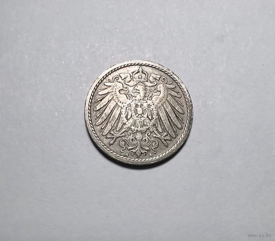 5 пфенингов Германии 1902 А года.