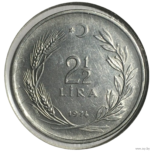 Турция 2,5 лиры, 1974 (холдер)