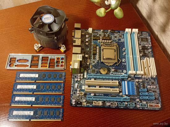 Комплект Intel Xeon x3470 (Gigabyte GA-H55M-UD2H), 16Gb