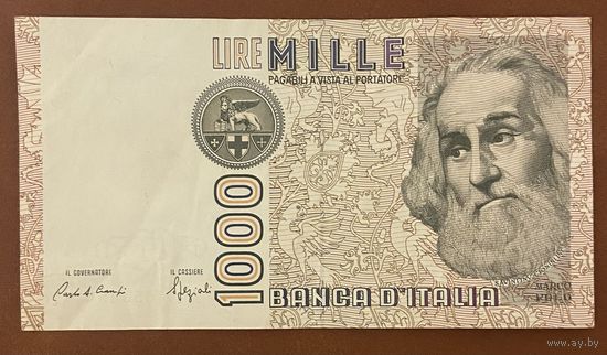 Банкнота Италии 1000 лир. 1982 год.
