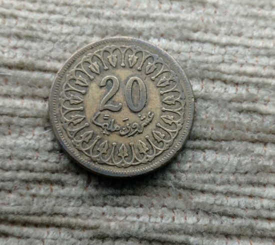 Werty71 Тунис 20 миллимов 1960