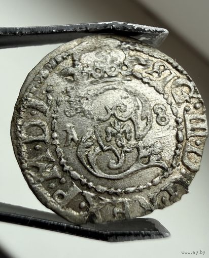 Шеляг 1618 г.Перевернутая монограмма.R 7