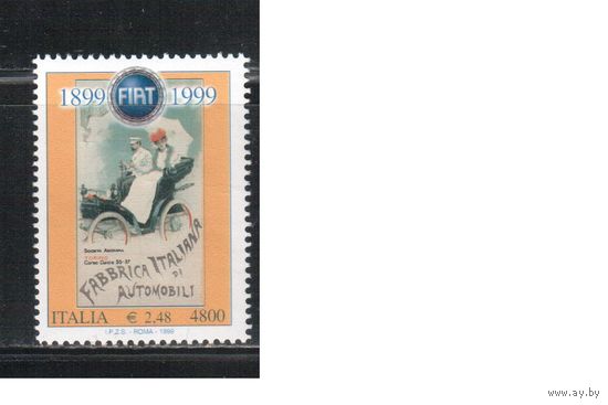 Италия-1999(Мих.2641)  **  ,   Автомобили, ФИАТ (одиночка)