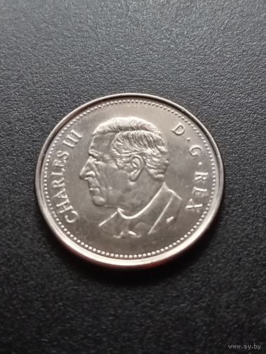 Канада 5 центов 2023 г.- Карл III