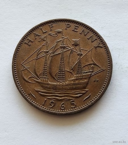 Великобритания 1/2 пенни 1965
