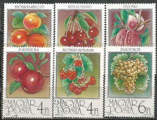 Венгрия. Фрукты. 1986г. Mi#3843-53. Серия.