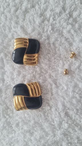 Винтажные серьги MONET 1980е