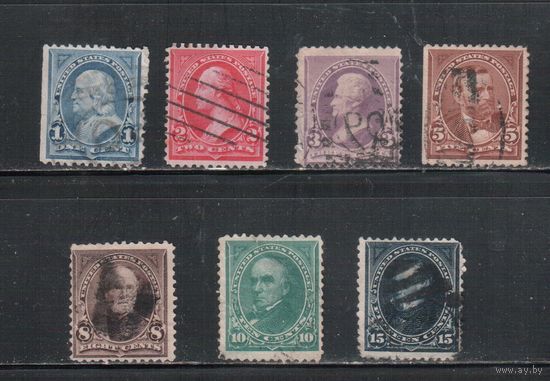 США-1894, (Мих.89-95), гаш.   , Стандарт, Президенты