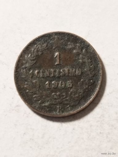 Италия 1 сентизим 1905