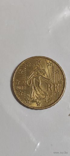 Франция 10 евроцентов 2018