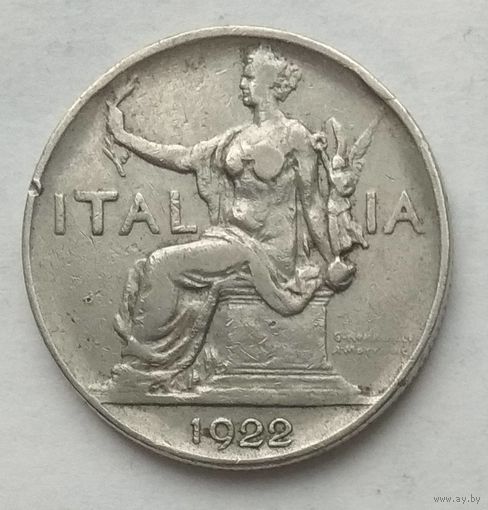 Италия 1 лира 1922 г.
