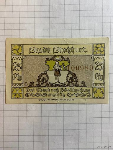 25 пфеннингов (нотгельды) г. Германия.