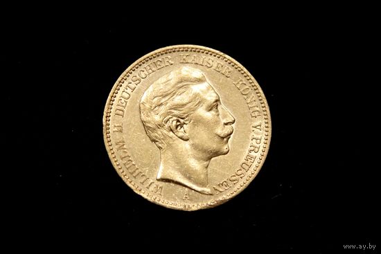20 марок 1899 г. Пруссия (Германия), Вильгельм II. Штемпельный блеск!