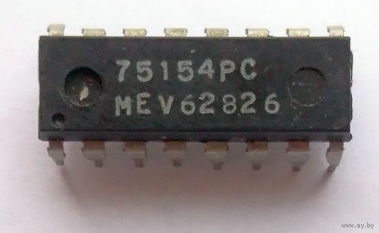 MDIP uA75154 75154PC RS232C примопередатчик на 4 линии 9 Вольт