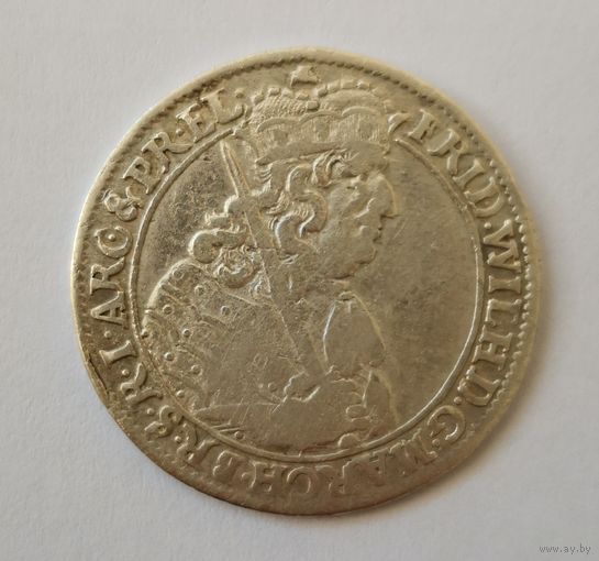Орт. серебро. 18 грошей  1681 г.  Германия Польша Пруссия  СОСТОЯНИЕ !!!