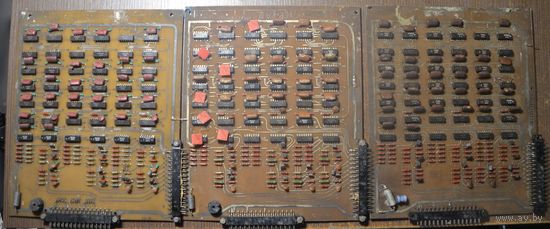 Платы с микросхемами СССР 155 серии. 75-80 годов выпуска.(Цена за 3 платы)