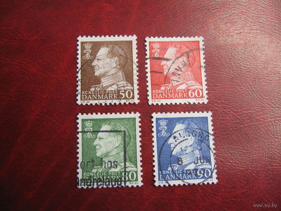 Марка король Фредерик IX 1967 год Дания