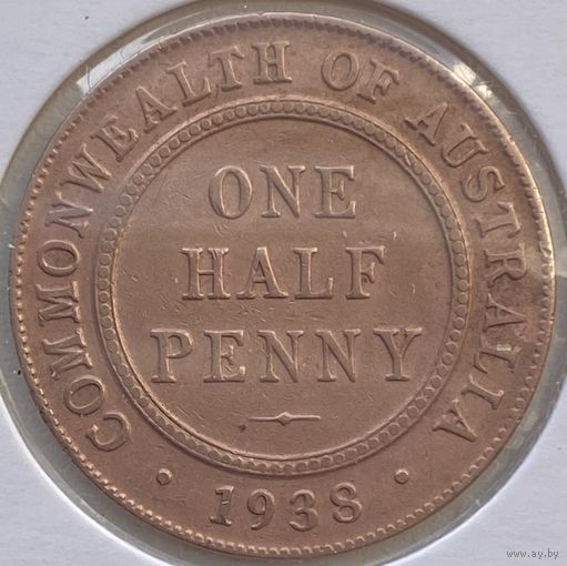 Австралия 1/2 пенни 1938 г. В холдере