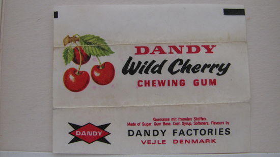 Обертка от жвачки Dandy Wild Cherry, Дания