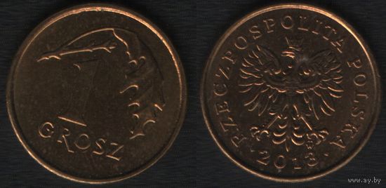 Польша y276 1 грош 2013 год (mw) (стар.тип) надп. вокруг орла (_5