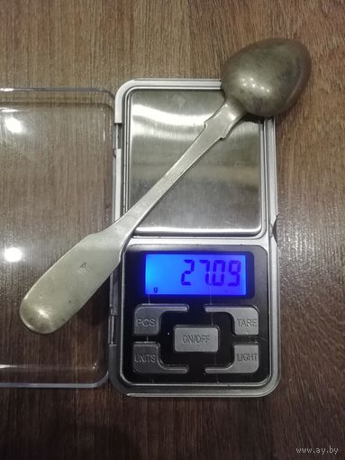 Серебряная ложка 84 пробы вес 27.09 гр
