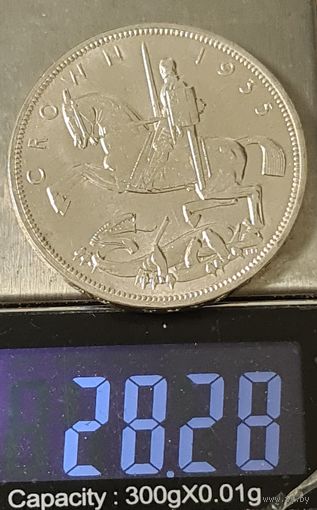 1 крона 1937 год великобритания. Отличное состояние