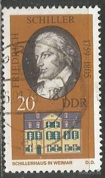 ГДР. Фридрих Шиллер. Поэт. 1973г. Mi#1858.