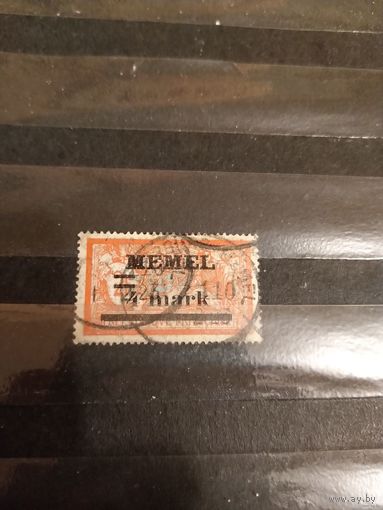 1920 Мемель редкое железнодорожное гашение поезд железная дорога отличная сохранность (2-7)