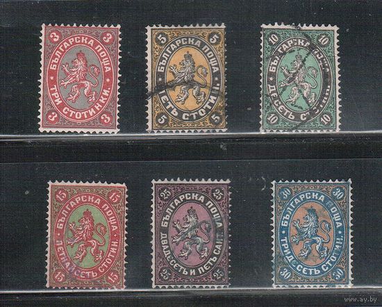 Болгария(Княжество)-1881, (Мих.6-11), гаш.(, Стандарт, Герб(полная серия)(1)