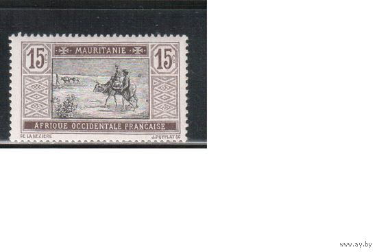 Мавритания-1917,(Мих.22)  * , Французские колонии, Стандарт,Фауна