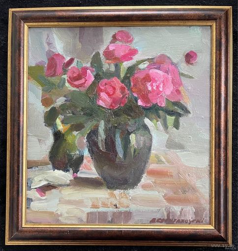 Свентоховский П.В "Букет", 1998г. Холст , масло. Размер 42х39 см.