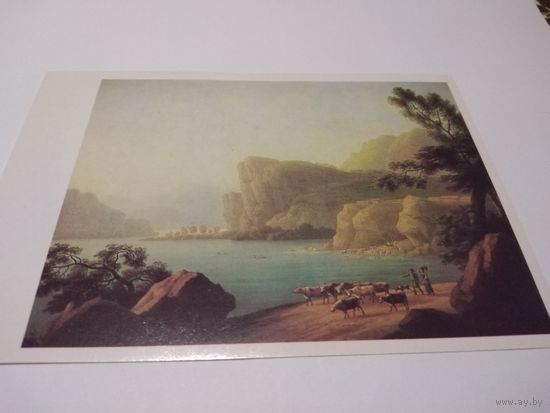 Открытка. А. Мартынова. Вид реки Селенги в Сибири.