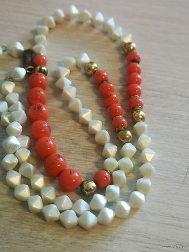 Бусы.перламутр.