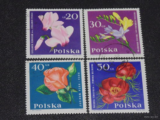 Польша 1964 г. Цветы.
