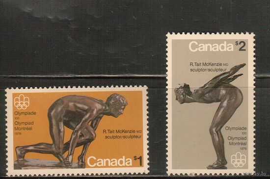 Канада-1975, (Мих.585-586) **  , Спорт, ОИ-1976 (полная серия)