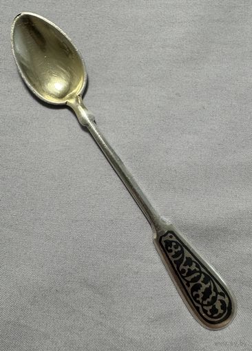 Ложка серебряная 875 пробы. СССР. "Чернь" 2