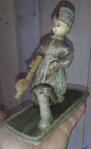 АНКА-ПУЛЕМЕТЧИЦА. РЕДКАЯ  кукла из льна. СССР. ЛЬНЯНАЯ КУКЛА.  ОТЛИЧНАЯ НАХОДКА В ВАШУ КОЛЛЕКЦИЮ!