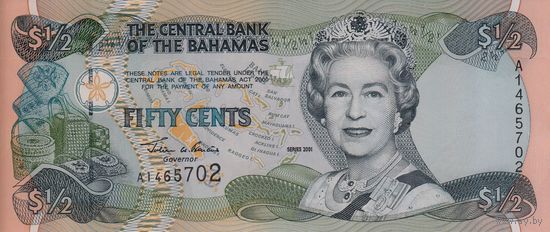 Багамские острова (Багамы) 1/2 доллара 2001 (UNC)