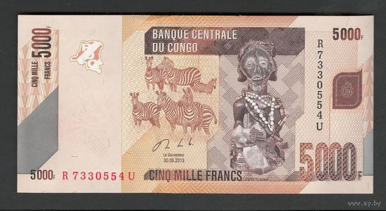 Конго 5000 франков 2013 года. Тип Р-102. Состояние UNC