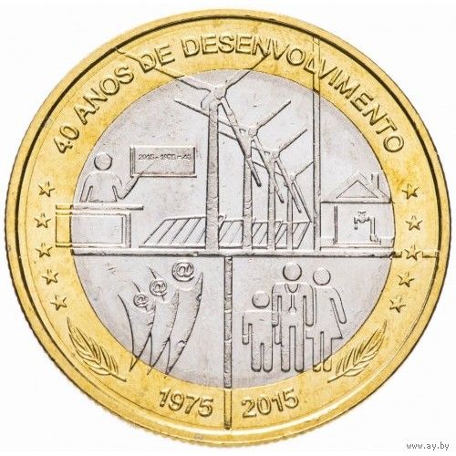 Кабо-Верде 250 эскудо, 2015 40 лет Независимости UNC