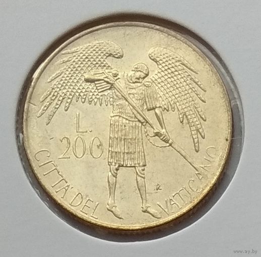 Ватикан 200 лир 1986 г. В холдере